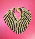Pulseira Franja Prateada c/ Preto